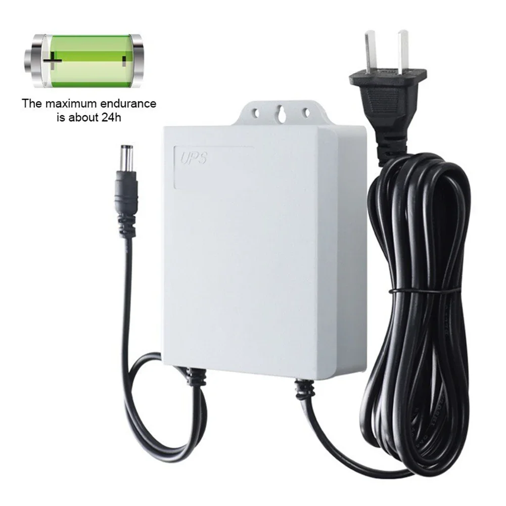 For Home Camera 3600mAh Battery DC UPS Battery Backup Color: White Home Camera Protection Reliable Power Supply