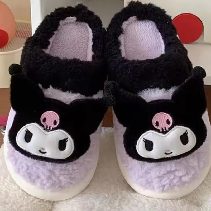 

Хлопковые тапочки Cute Kitty Kunomi Cat, женские меховые тапочки, подходящие для ношения осени и зимы, теплая хлопковая обувь на мягкой подошве