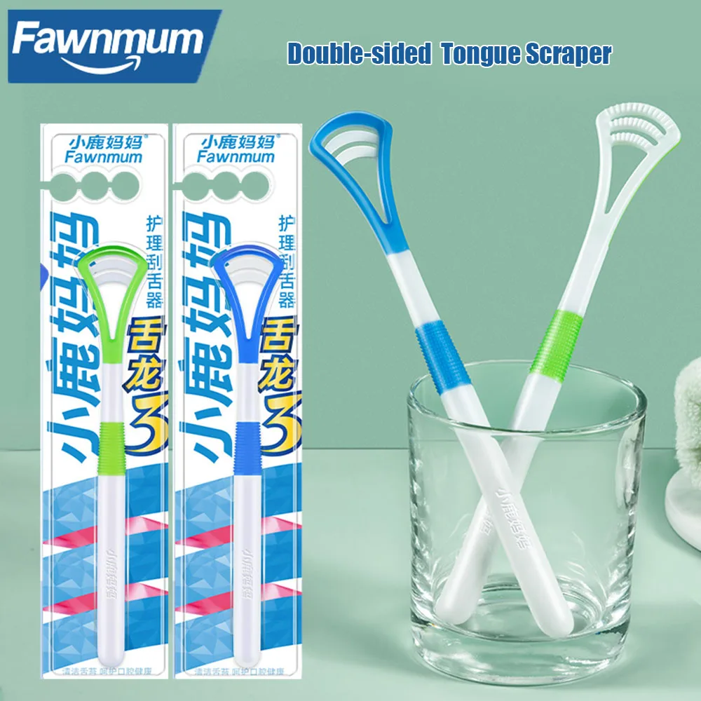 Fawnmum Silicone Tongue Scraper Cleaning Brush Food Grade Oral Care To Keep Fresh Breath 6Color Pack Tongue Clean Tongue Scraper