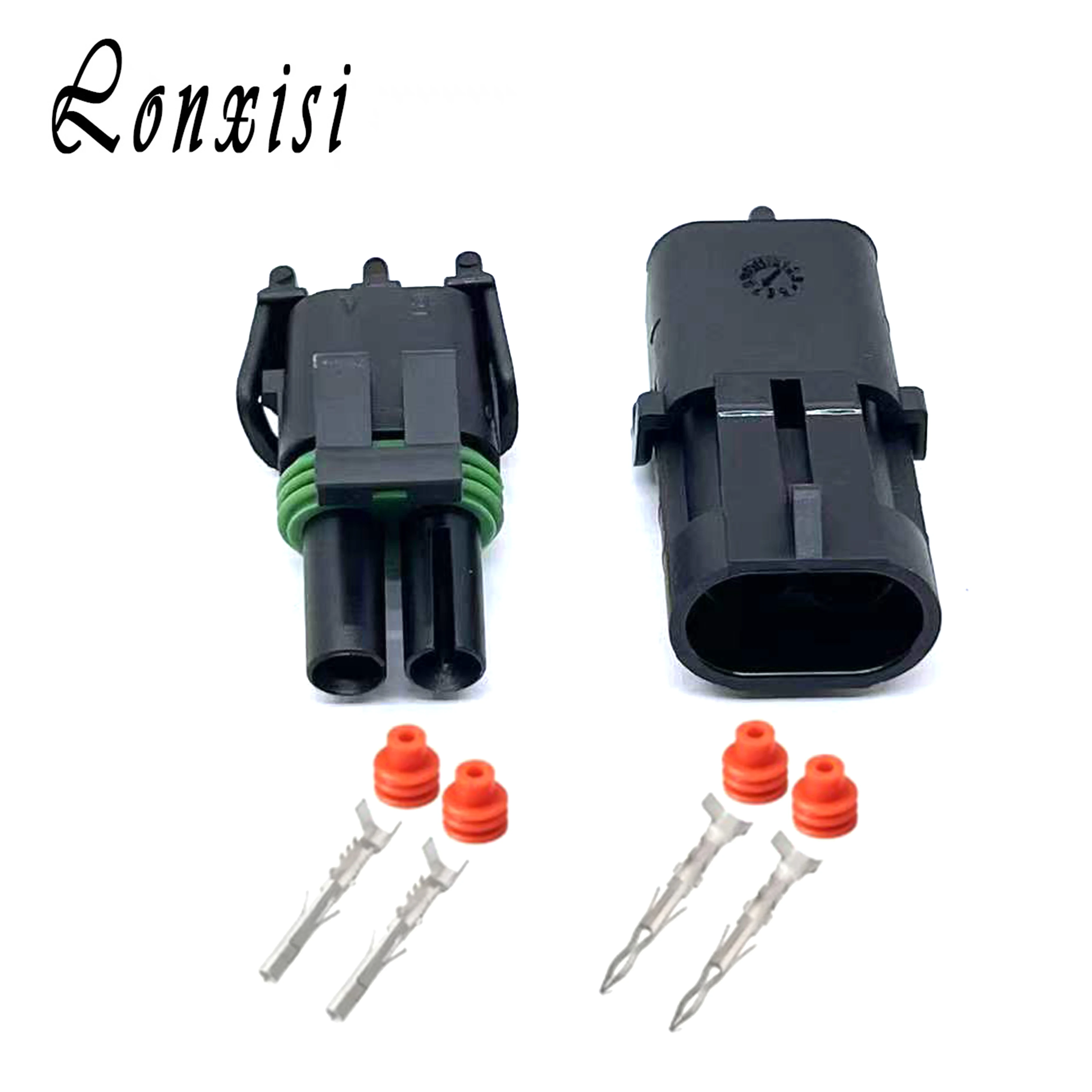

5/10/20 Sets 2 Pin 12010973 12015792 Waterproof Electrical Connector Male Female Plug Motorcycle Delphi Injector Socket For GM
