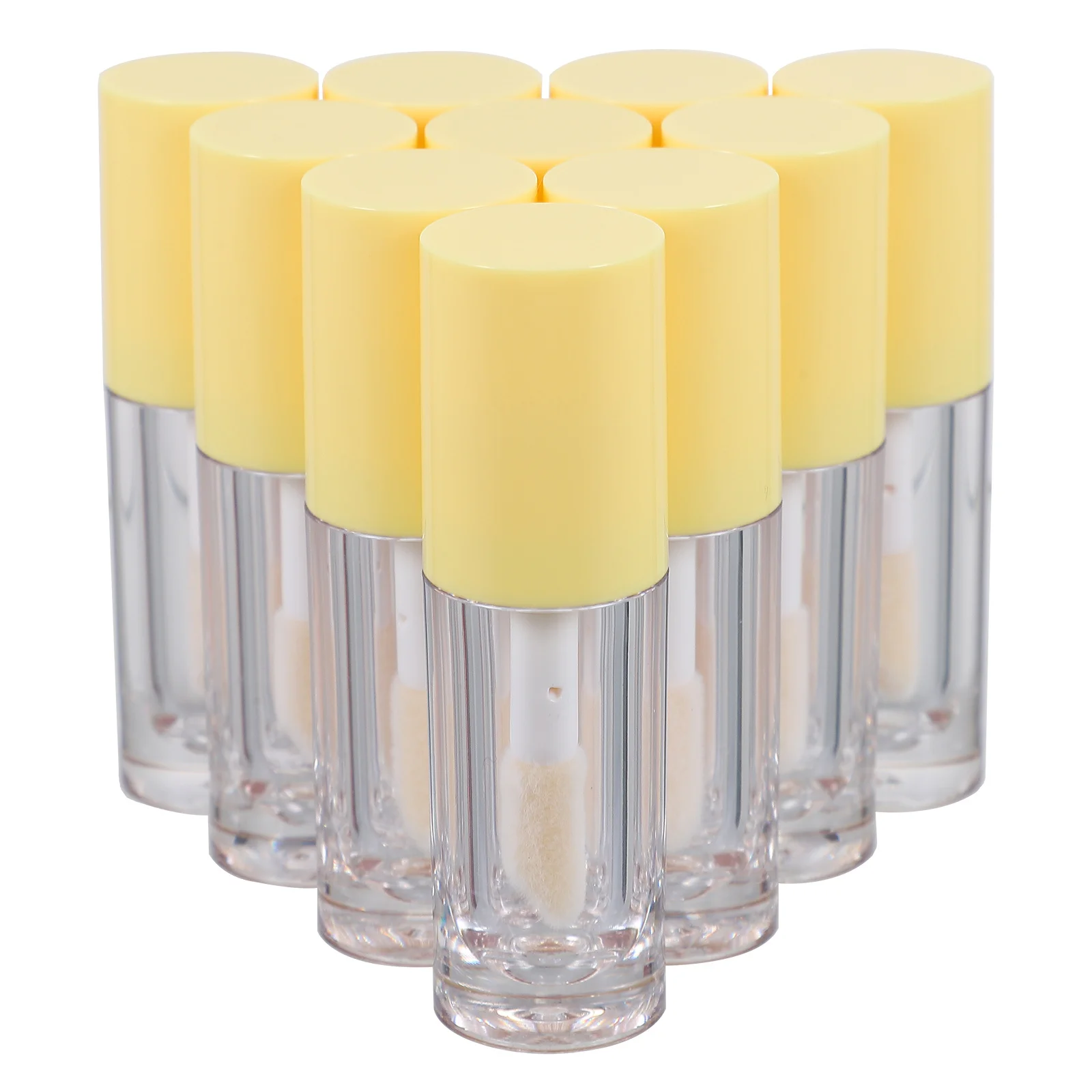 10 pçs 6ml tubos de brilho labial vazio transparente garrafas de viagem com escova para diy bálsamo de óleo labial líquido blush portátil durável