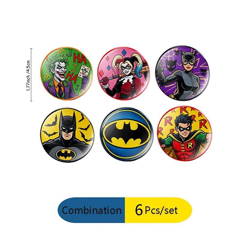 Warner Bros. Batman-Motto Pappteller, Becher, Wimpelkette, Aufkleber – Happy Birthday Party Deko Einweggeschirr-Set – Detail 7
