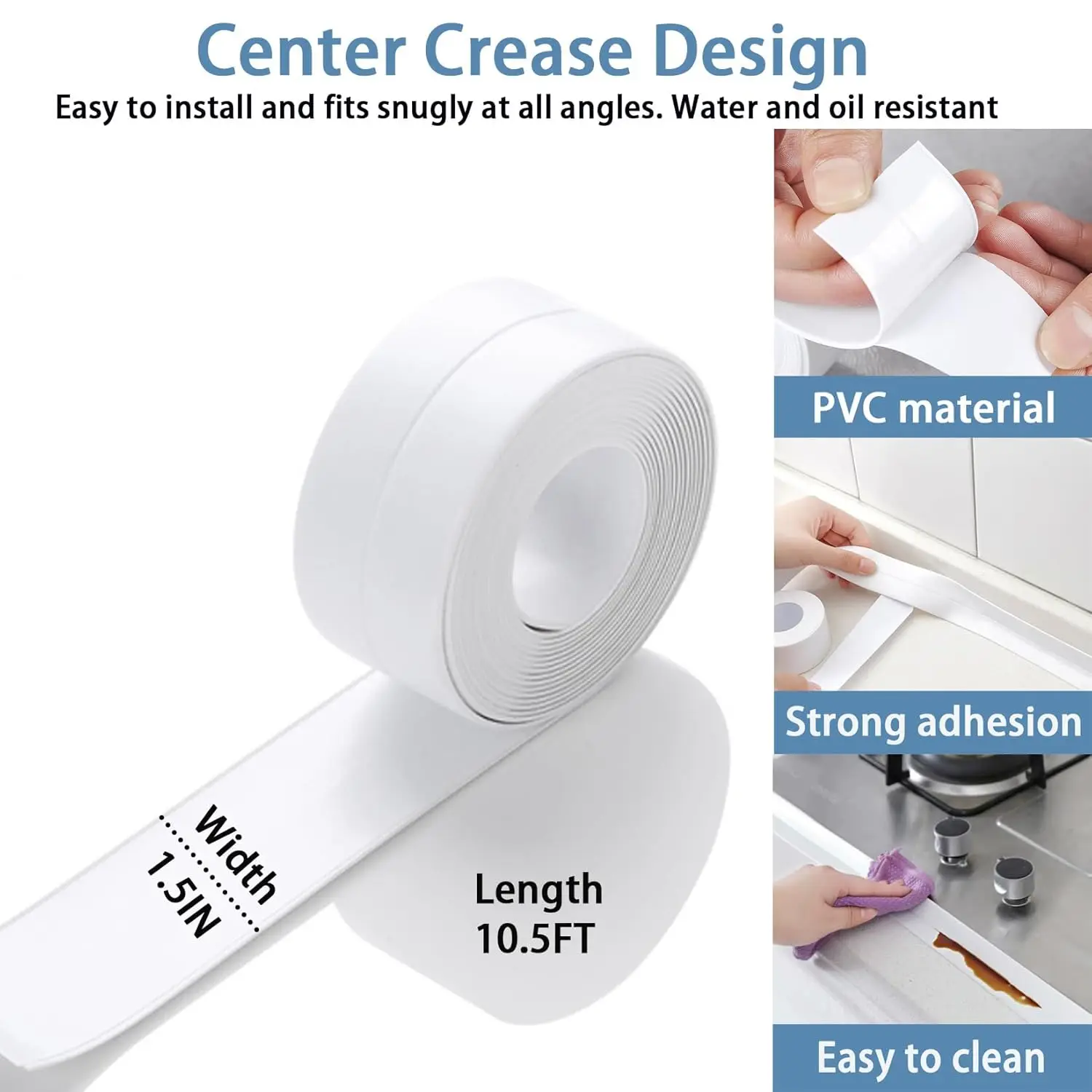 شريط السد ذاتي اللصق، شريط السد المقاوم للماء للمرحاض، سدادة حول القاعدة، بديل السد التقليدي للحمام، حوض الاستحمام #3