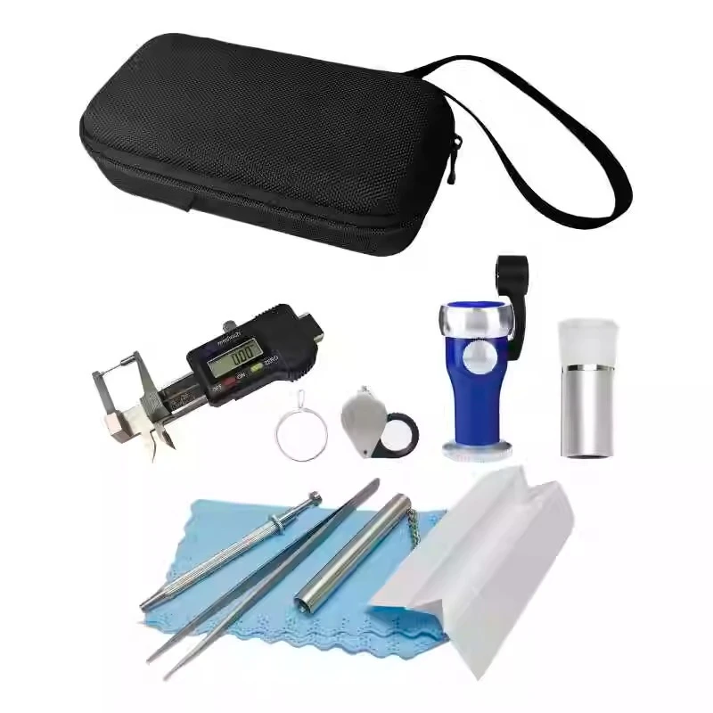 For portable diamond sorting kit jewelry stone identification tool magnifying glass waist size mirror