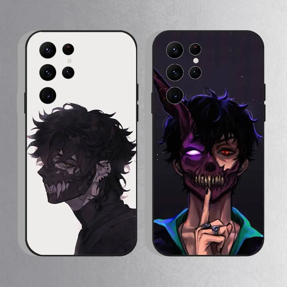 

Corpse Husband Phone Case For Samsung S25,S24 Ultra,S20,S30 plus,S22 plus,S23,S30 Ultra 5G Silicone Black Shell