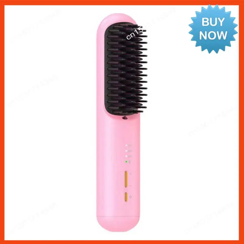 

Перезаряжаемый выпрямитель для волос BISM, отрицательный выпрямитель для вьющихся волос, электрическая расческа двойного назначения для завивки волос