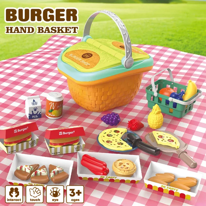Picknick Speelset Speelgoed Fantasiespel Voedselset voor peuters Keuken Tandarts Dessert Make-up Koken Buitenspeelspeelgoed voor kinderen Cadeau