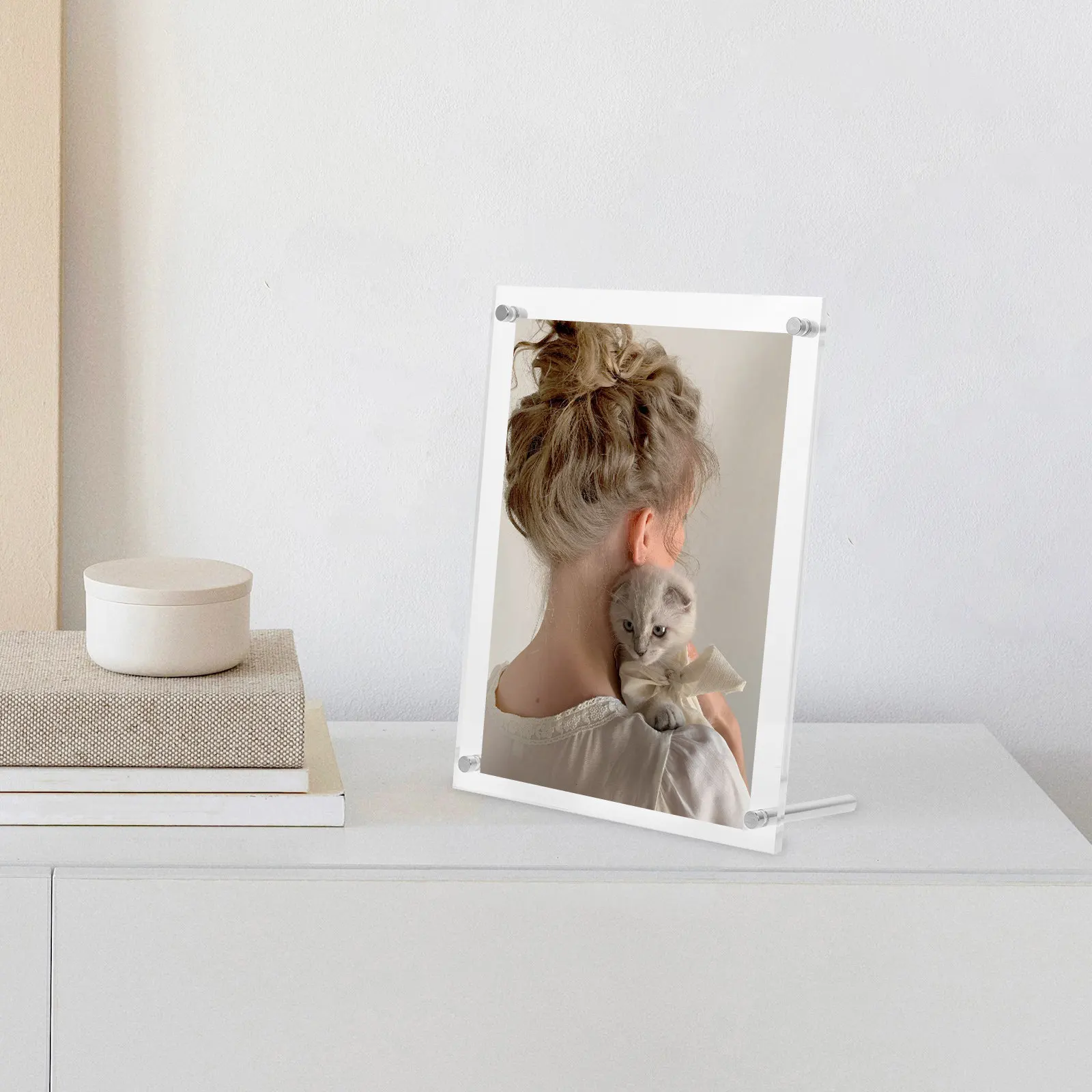 Clear Acrylic Photo Frame Desktop Certificate Authorization Display Holder Transparent Picture Frame for Business License Office