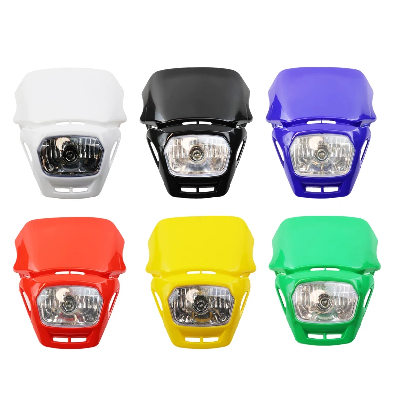 LYNNCHI Motorcycle Parts Headlight LED Light Fairing Wick Headlamp For Pit Dirt Bike Motocross Off Road Enduro Accessories