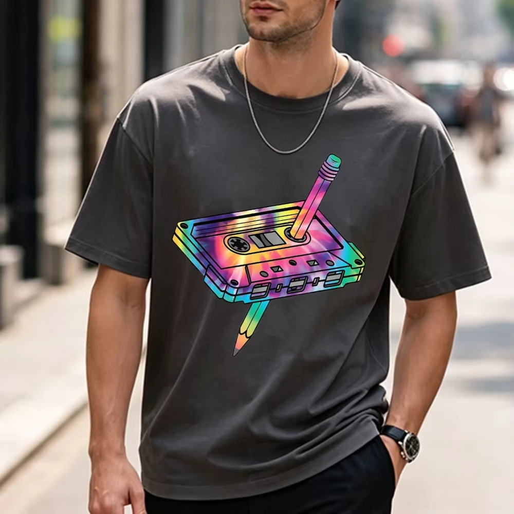 80s 90s Retro Cassette Tape 1980s 1990s Music Party Outfit T-Shirt Harajuku Vintage Aesthetic Clothes High Quality Cotton Tees
