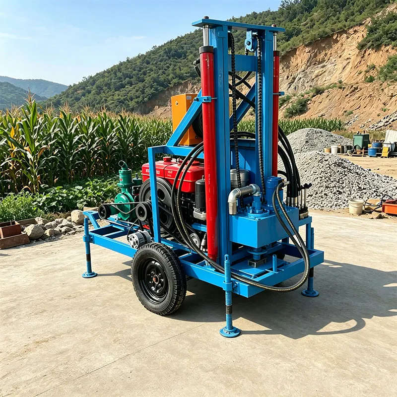 Customized Reliable Drilling Water Well Drilling Rig Crawler Type 22-35HP 180m Diesel Hydraulic High Precision Positioning