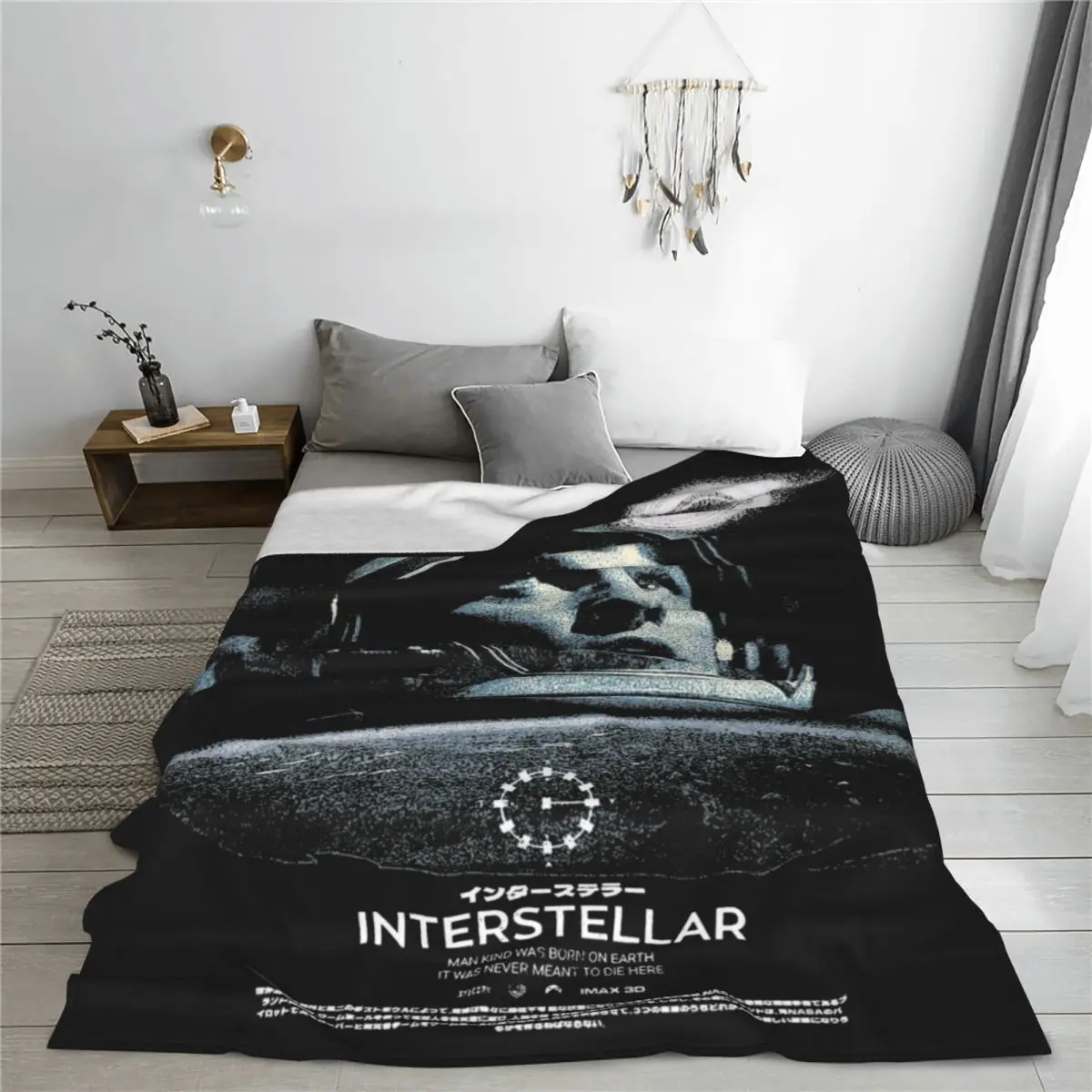 Interstellar Blankets Fleece Summer Multifunction Soft Throw Blankets for Home Travel Plush Thin Quilt