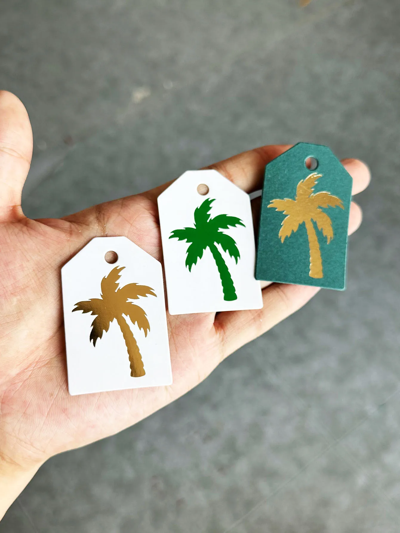 Palm Tree, Rectangular Kraft Paper, Labels, Palm Tree Festival Celebration Party Gifts, Hang Tags, Packaging Supplies, Colors