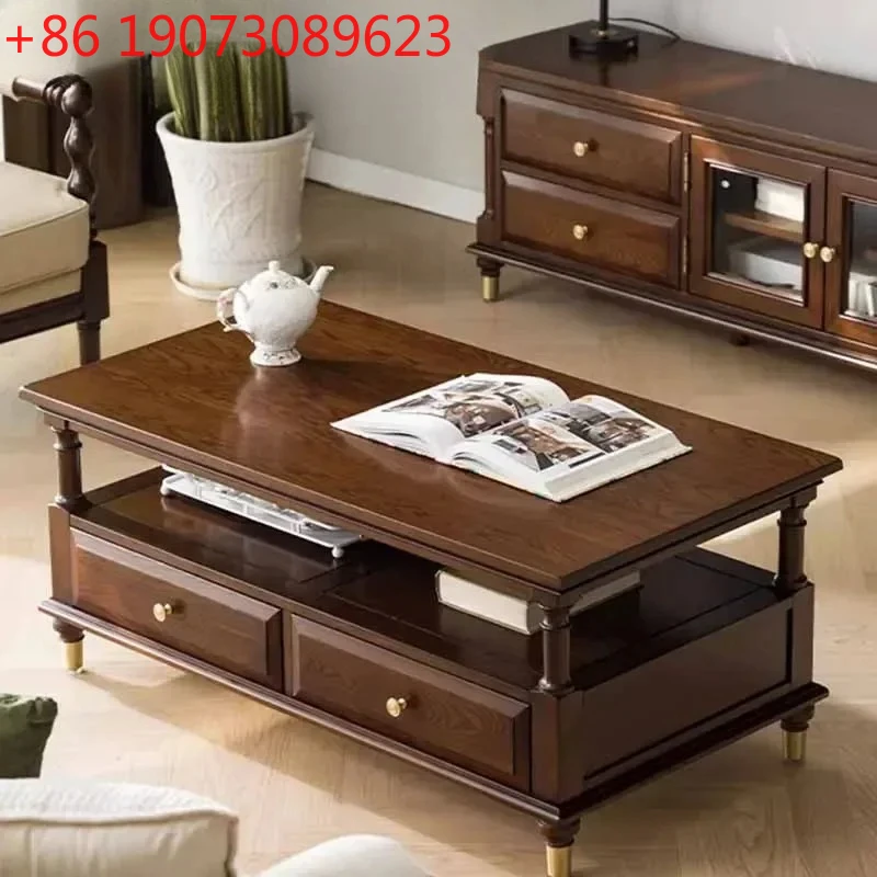 

Rectangle Clear Coffee Table Storage Simple Unique Floor Modern Balcony Side Table Living Room Wood Mesa Auxiliar Home Furniture