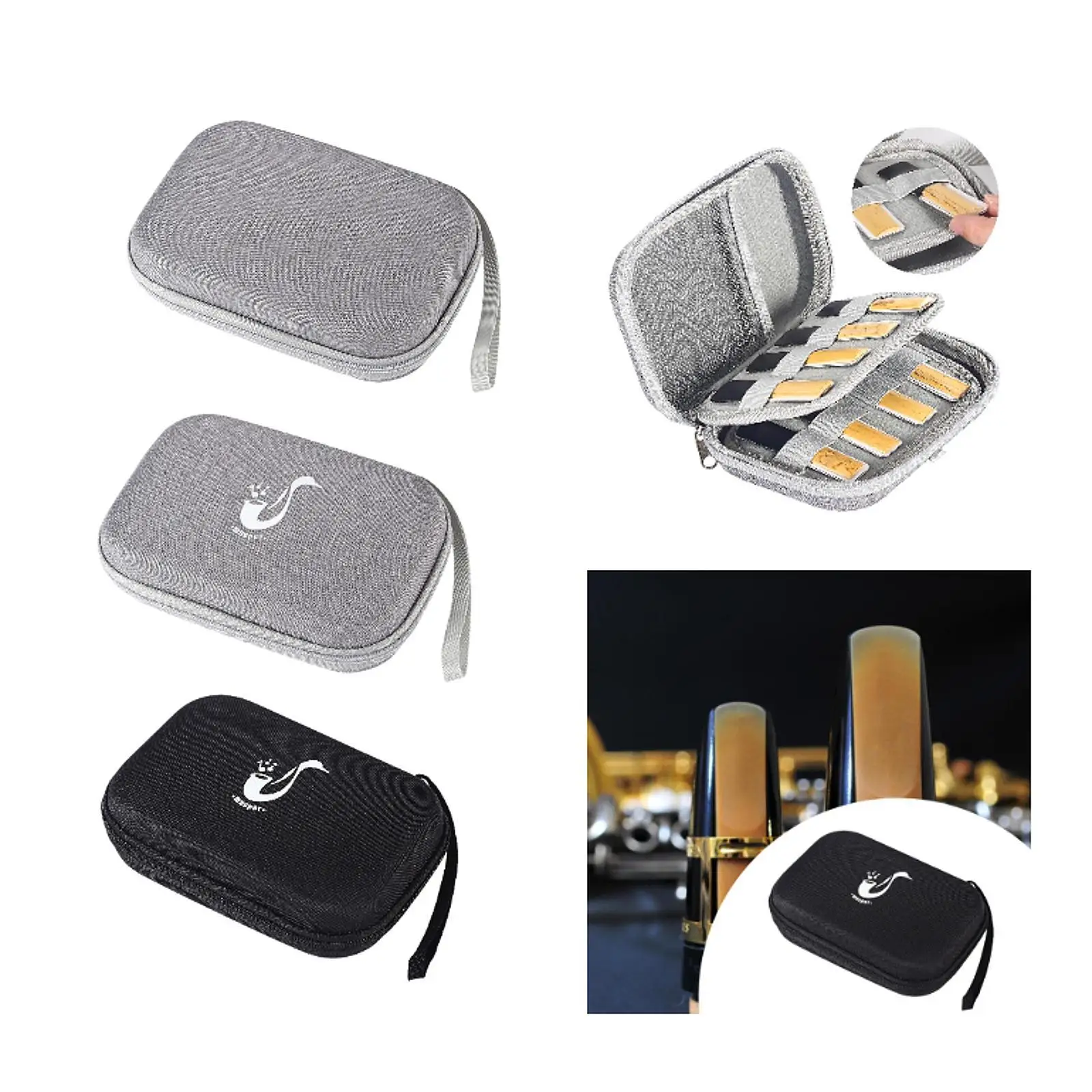 

EVA Reeds Carrying Storage Box Alto Saxophone Clarinet Protection Case with Mesh Pocket for Performance Use