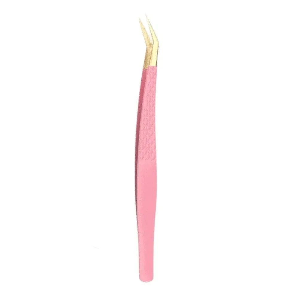 3D Anti-static Eyelash Extension Tweezer Non-magnetic Superhard Fiber Tip Stainless Steel High Precision Makeup Tool Women