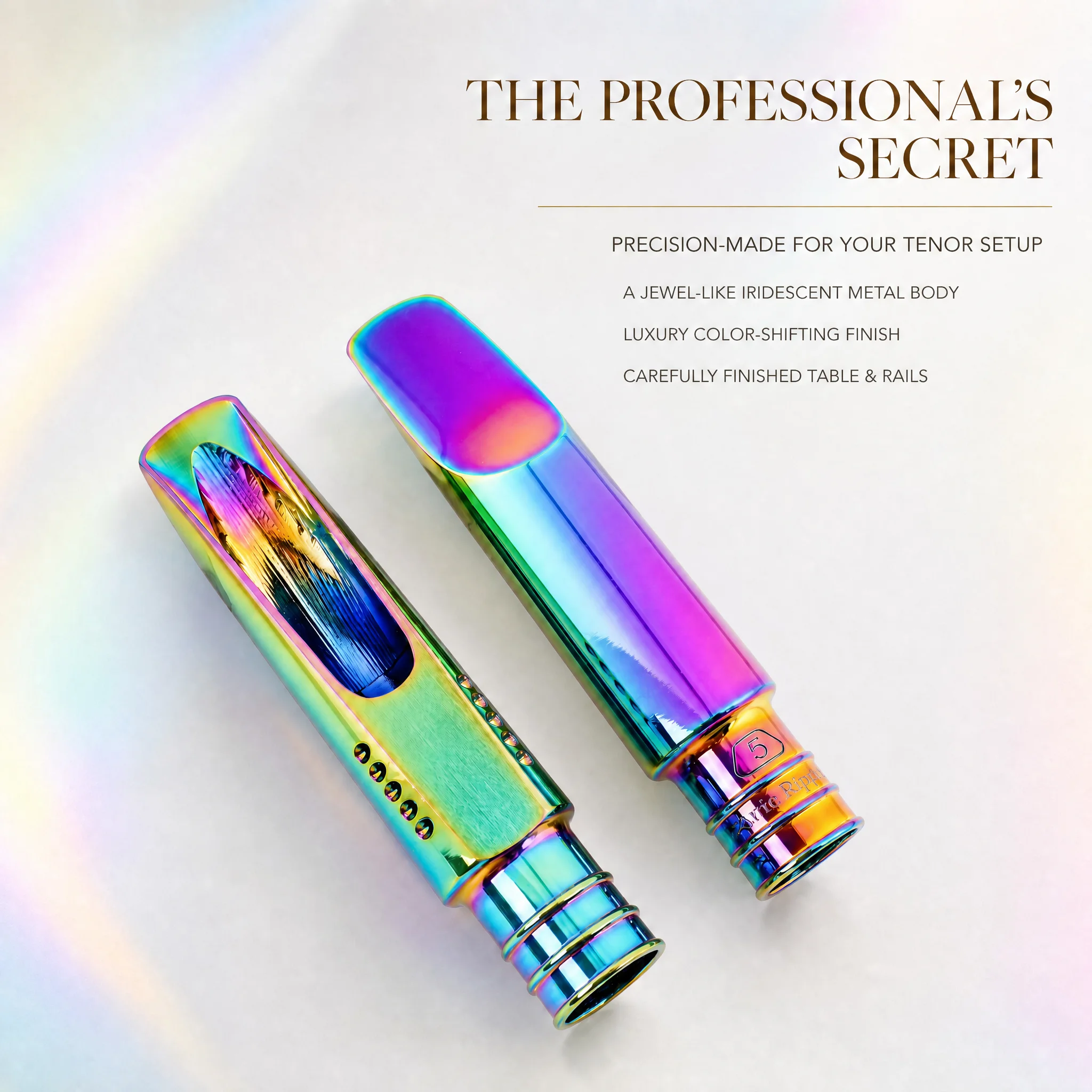 JOYLITE Tenor Saxophone Mouthpiece | Iridescent Rainbow Plated | Jazz & Pop Sax Parts | Sizes 5 6 7 8 | Factory Direct