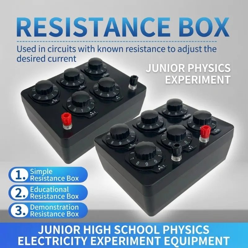 Physics Experimental Teaching Aids 9999.9Ω Simple Resistance Box Four Gear Adjustment 0-9999Ω Ohm Variable Resistance Box