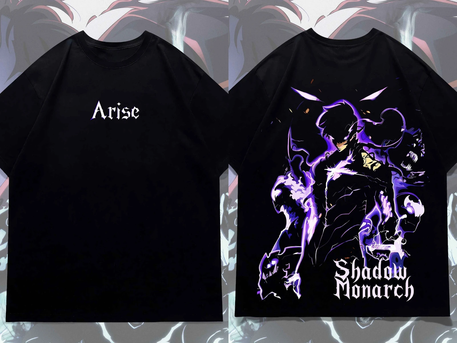 Solo nivellement arise camiseta oversized japon femmes hommes coton y2k manches streetwear hip hop haut t-shirts
