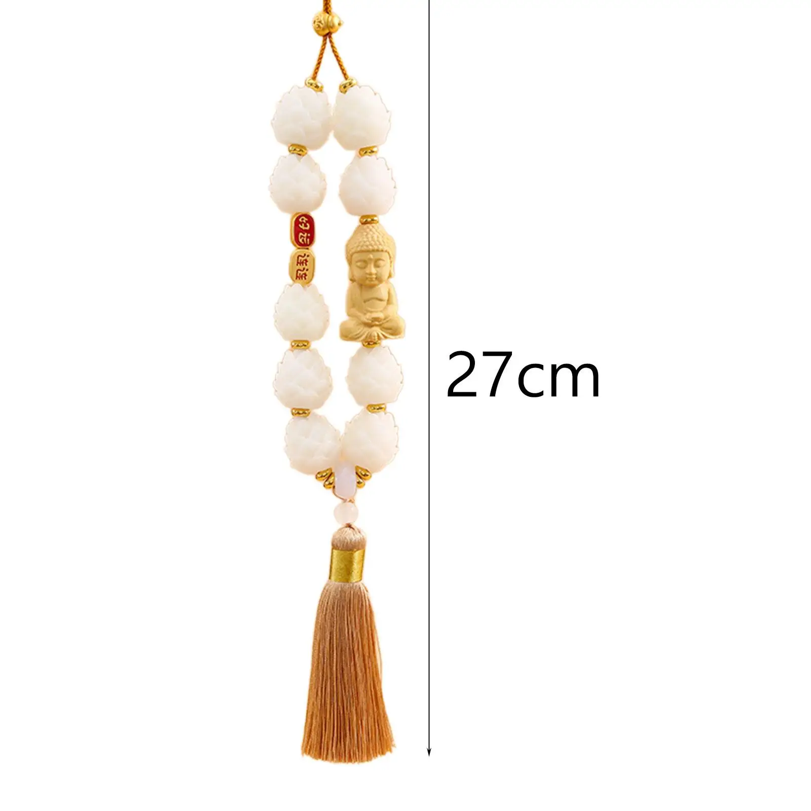Car Hanging Ornament Lotus Beads Design with Tassel Car Charm Rear View Mirror Hanging Accessories for Teens Gift Men Women