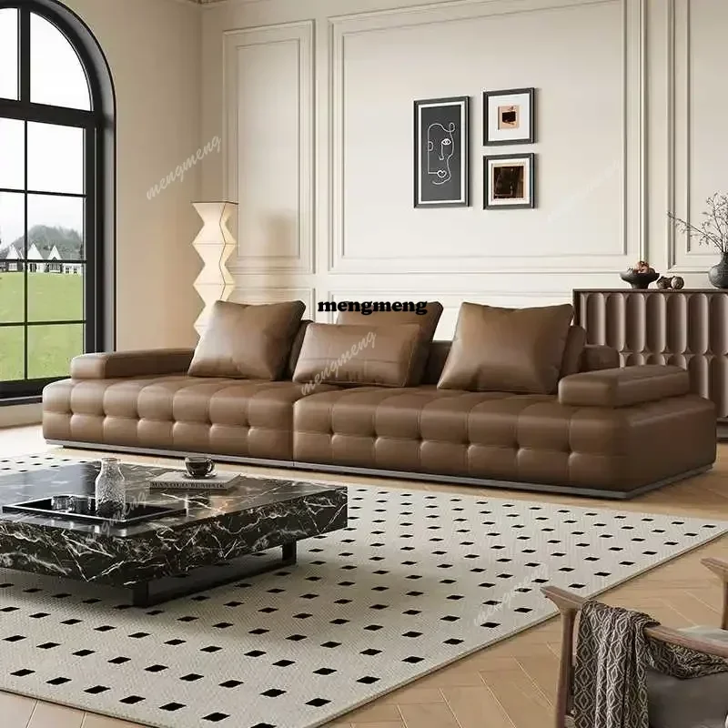 European Leather Electric Sofa Bed Modular Reclining Sofas Nordic Luxury Living Room Lazy Chaise Lounge Home Furniture Cama