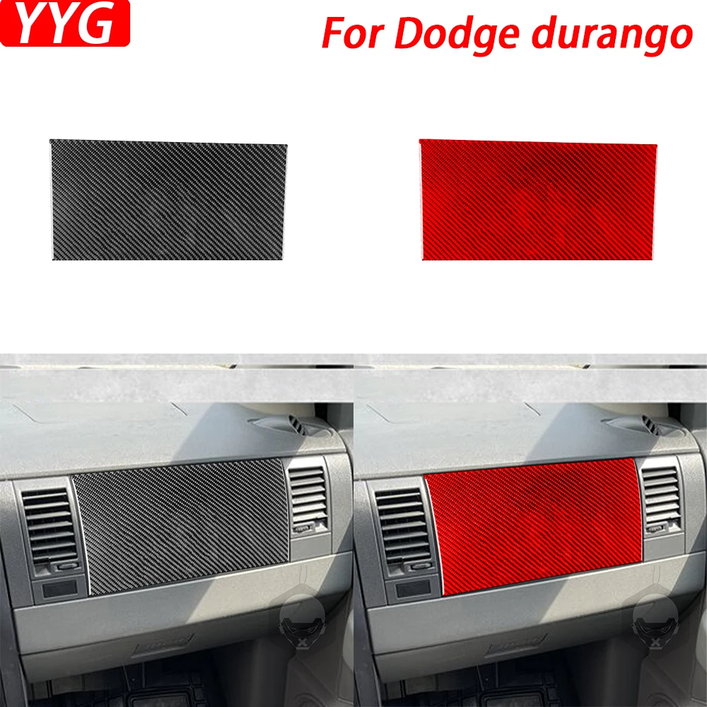 For Dodge Durango Accessories 2004-2007 Carbon Fiber Co-pilot Dashboard Panel Decorative Cover Car Interior Decoration Sticker