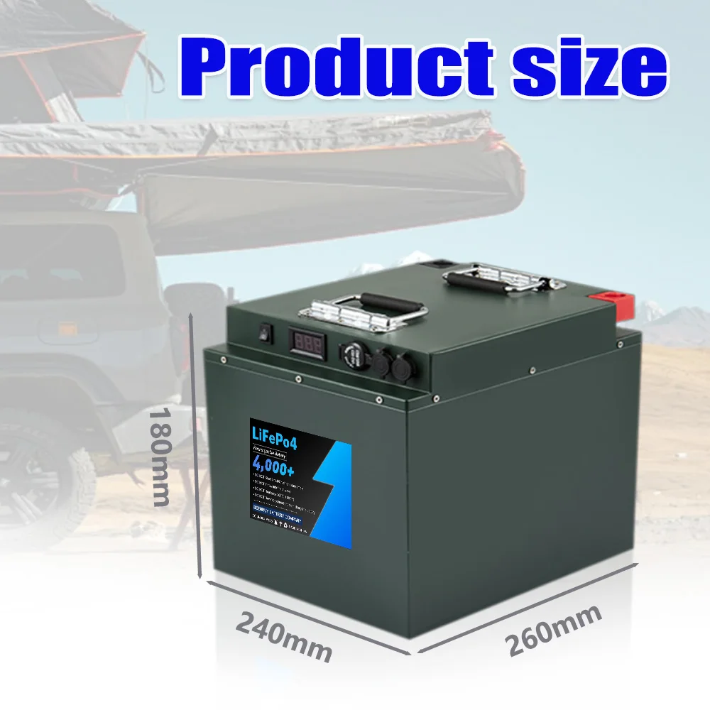 SEENRUY 12V 120AH Lifepo4 With Charger Lithium Iron Phosphate Battery Perfect For Solar Energy Outdoor Campers RV