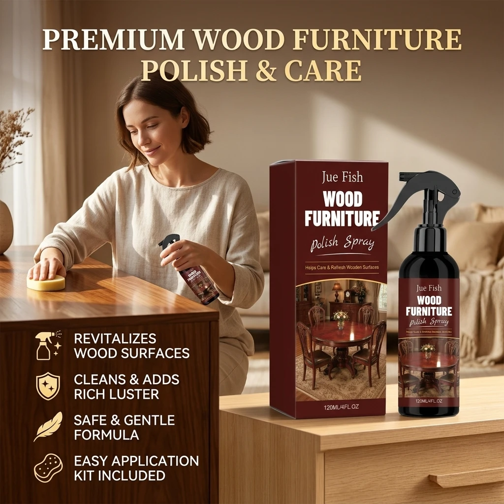 Beeswax Polish Spray Remove Dust Brightening Improve Dull Paint Surface Prevent Drying & Cracking Home Wood Furniture Care Agent