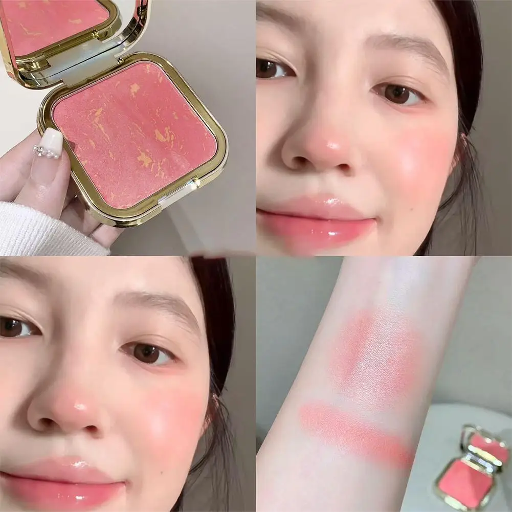 لوحة أحمر الخدود المخبوزة المتدرجة أحمر الخدود الناعمة المشرقة غير اللامعة بيرليسسينت كريم أحمر الخدود الطبيعي طويل الأمد لمكياج الوجه #6