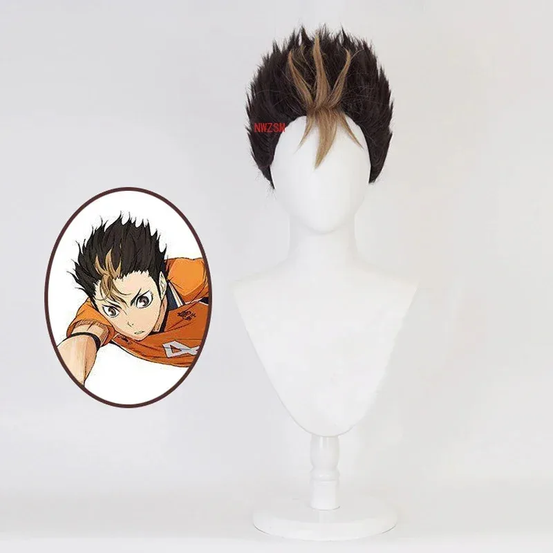 ¡2024 disfraz de Cosplay de Yu Nishinoya Haikyuu! Nishinoya Yu Pelucas Karasuno High School Volleyball Club Ropa deportiva Jerseys Uniforme