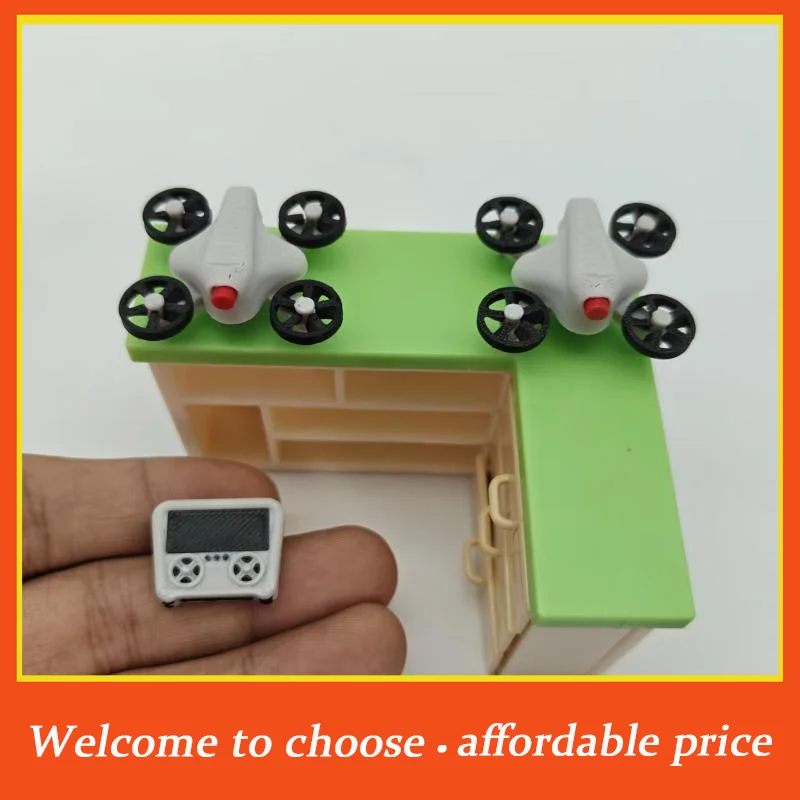 TH 1: 12 Scale Miniature Remote Control Drone Model, Miniature Scene Props, Dollhouse With A Strong Sense Of Technology.