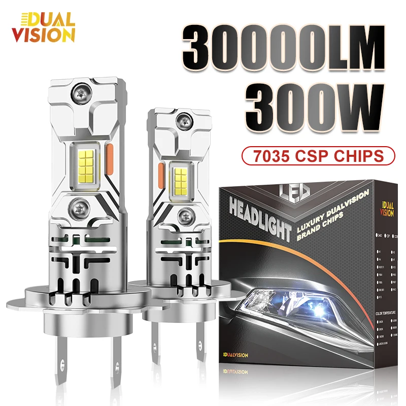 H7 H4 LED H11 9005 9006 Bulb Headlight Kit Mini Wireless 300W 6000K CSP for Car Headlamp  White Auto Diode Lamps H7 Turbo Led