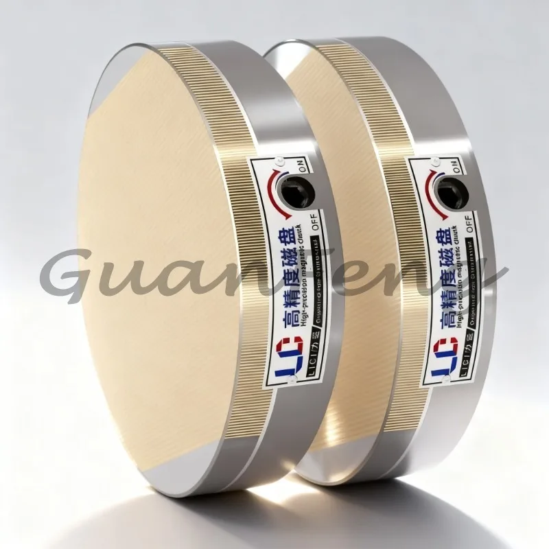 Fine Pole Circular Permanent Magnetic Chuck, Precision Round Magnetic Plate for Grinder, Lathe & Wire EDM