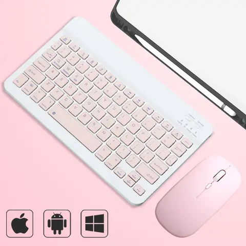 Bluetooth Wireless Keyboard, Mobile Phone Tablet Universal Slim Keyboard And Mouse, Ipad  Bluetooth Keyboard Accessories