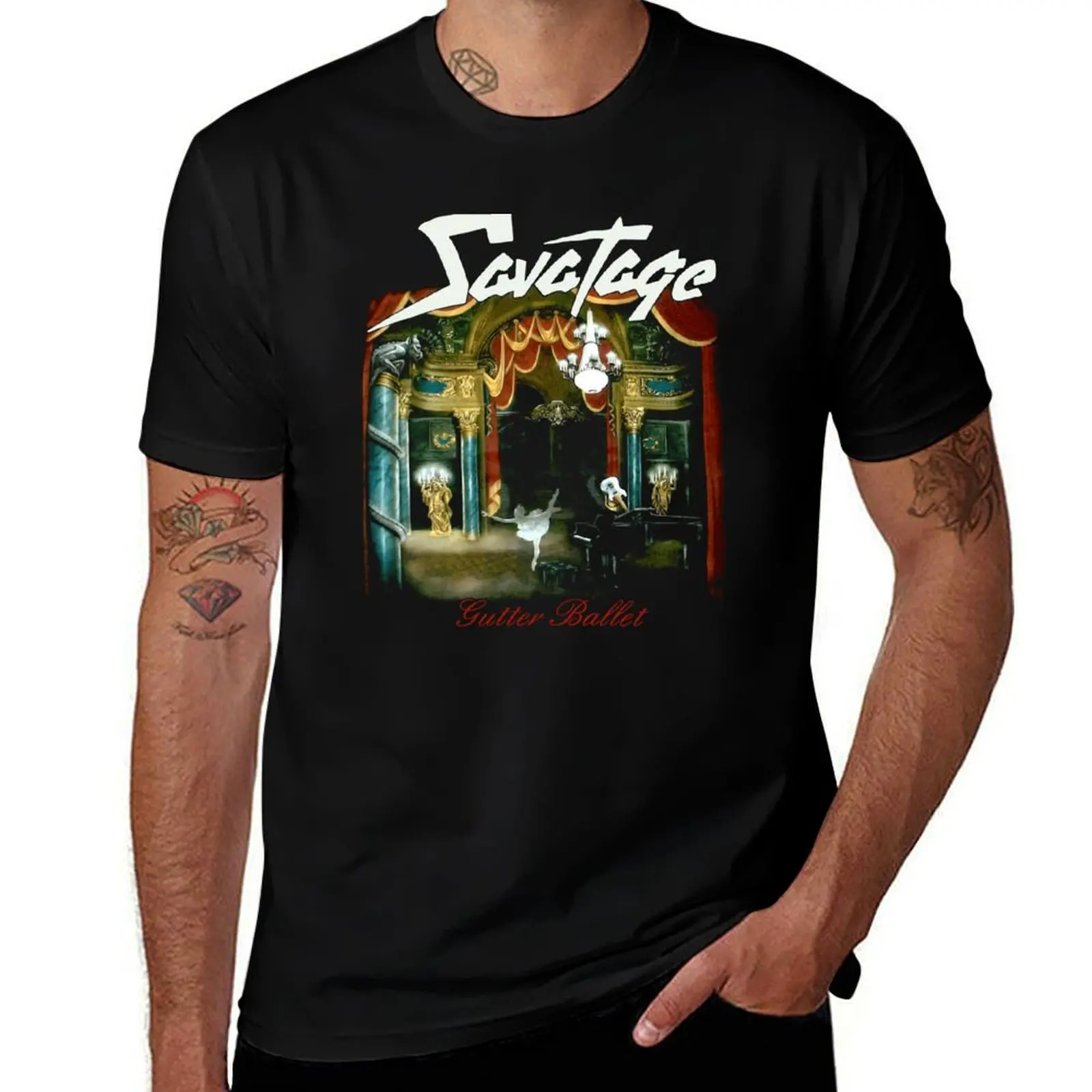SAVATAGE GUTTER BALLET T-Shirt All Match Print Short Sleeve Top T-Shirt