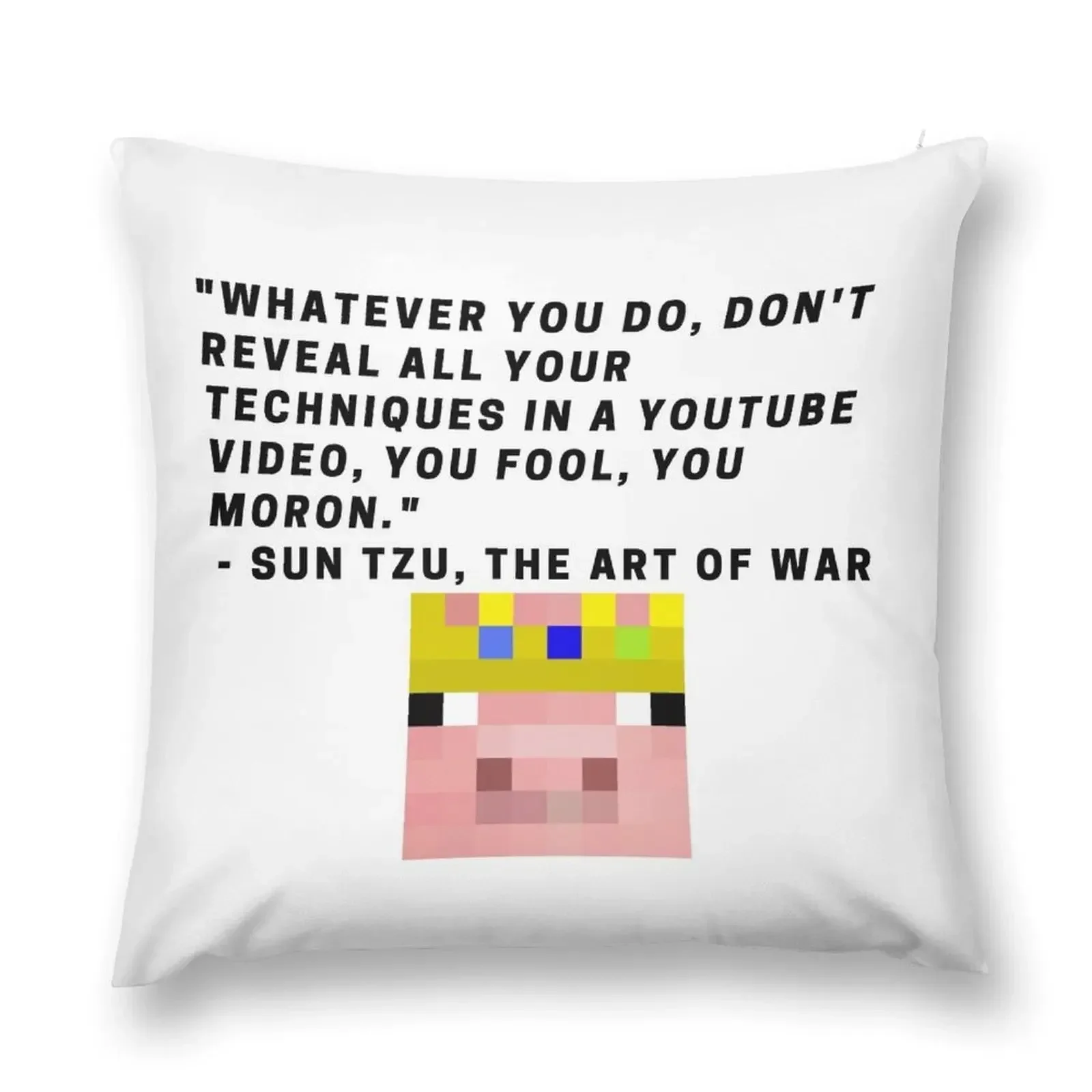 

Technoblade - Sun Tzu Quote Throw Pillow Anime Cushion Cover Luxury Christmas Pillow pillow cover christmas