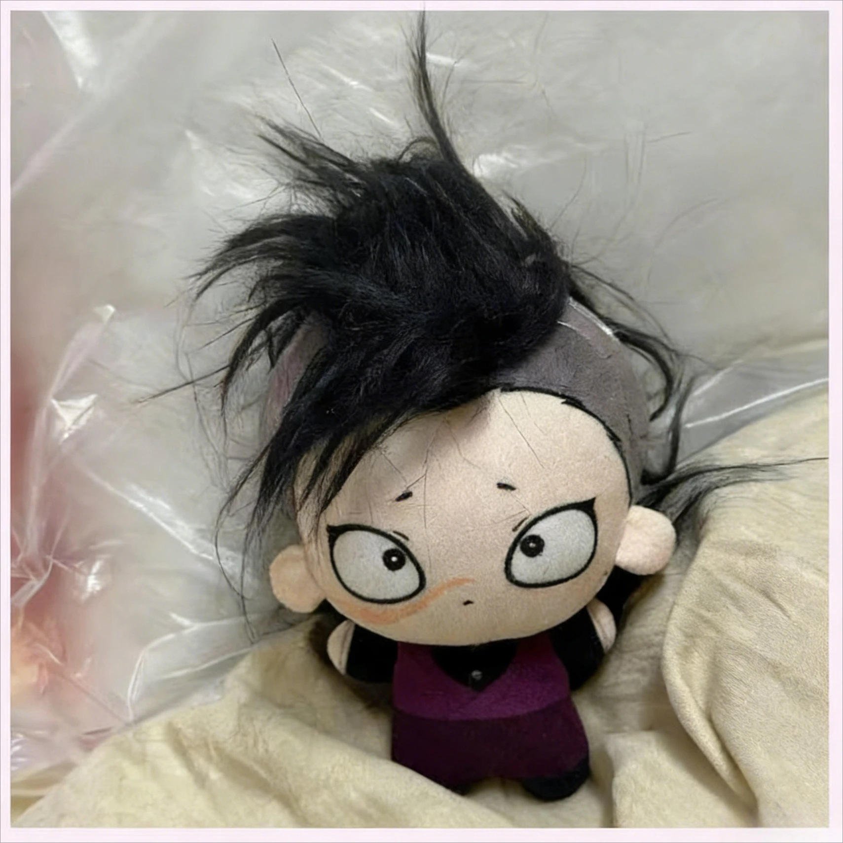 

10cm Demon Slayer Shinazugawa Genya Plush Cute Kawaii Stuffed Doll Anime Figure Pendant Keychain Cosplay Gift