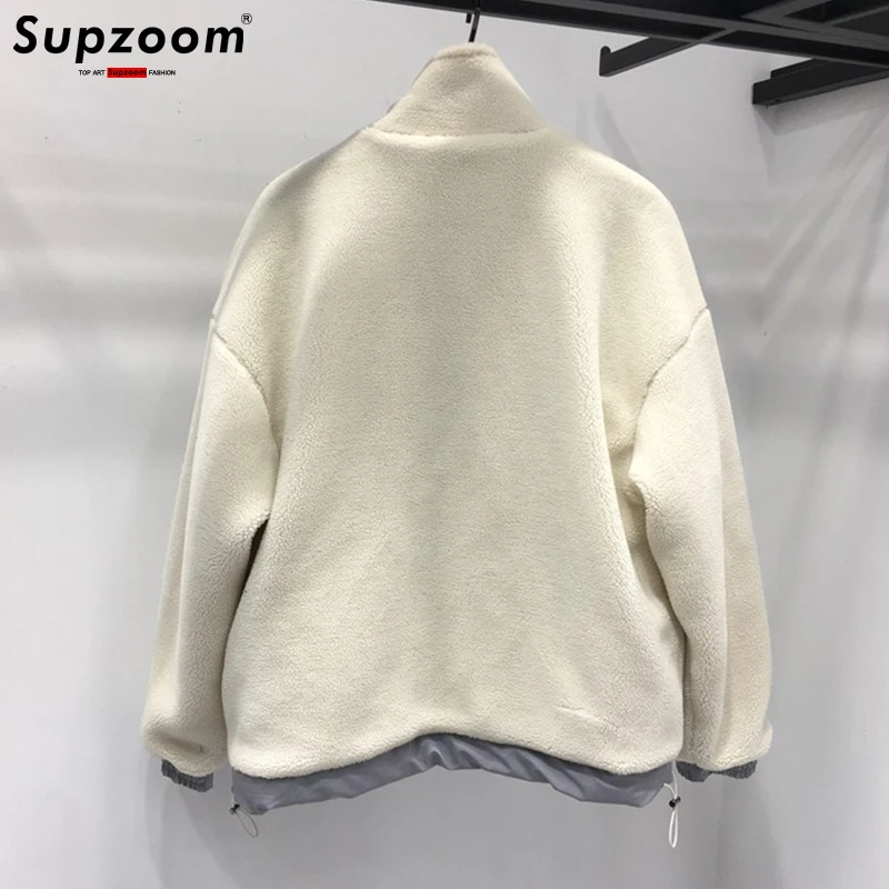 Supzoom 2023 New Arrival Imitation Rabbit Hair Cotton Top Fashion Loose Hip Hop Casual Embroidery Winter Jackets Men Coats