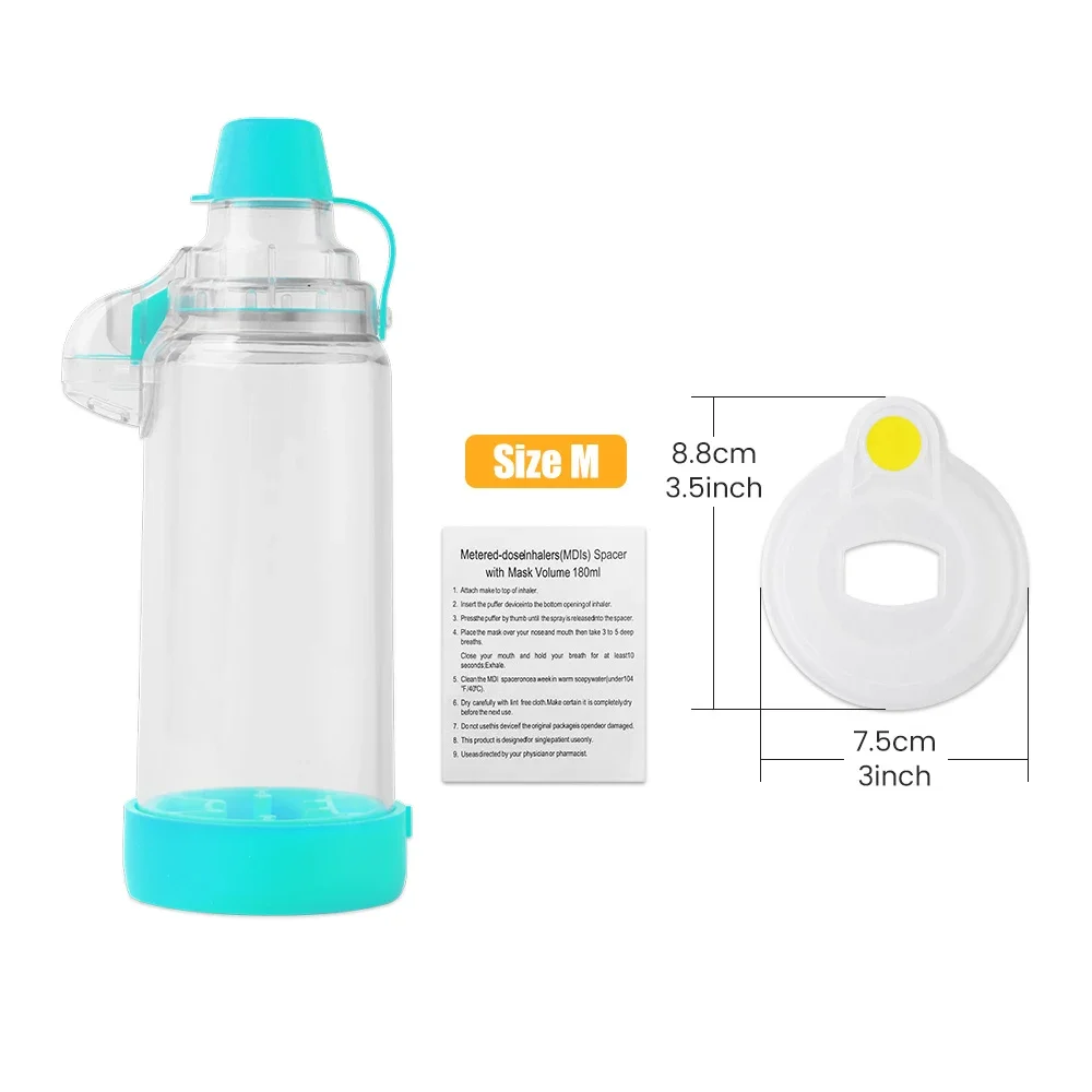 Vernevelaar Cup Inhalator Fles Astma Inhaleren Kamer Automizer Spacer Mist Opslag Compressor Tank Verstuiver Masker Kinderen Volwassen