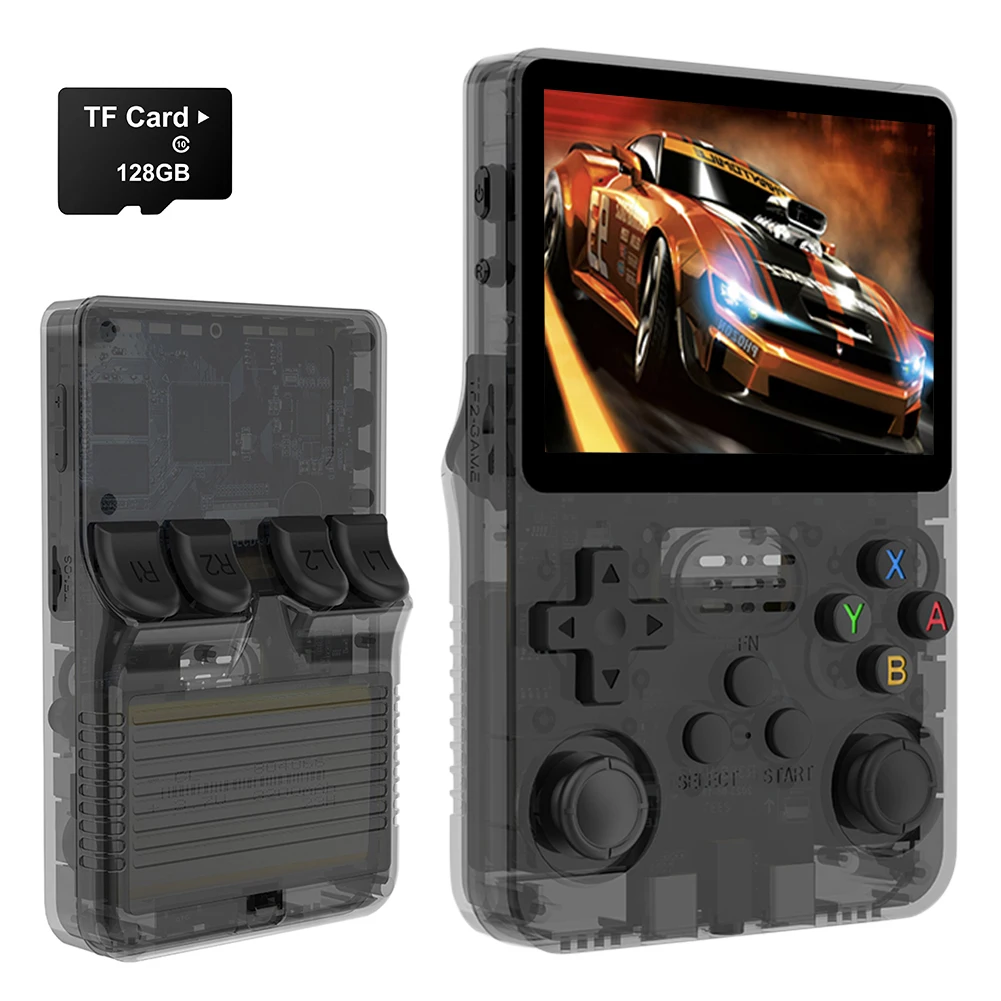 

R36S Mini Video Player Linux System 3.5 Inch IPS Screen Classic Video Games Player 64/128GB 10000 Games Gift for Kids Adults