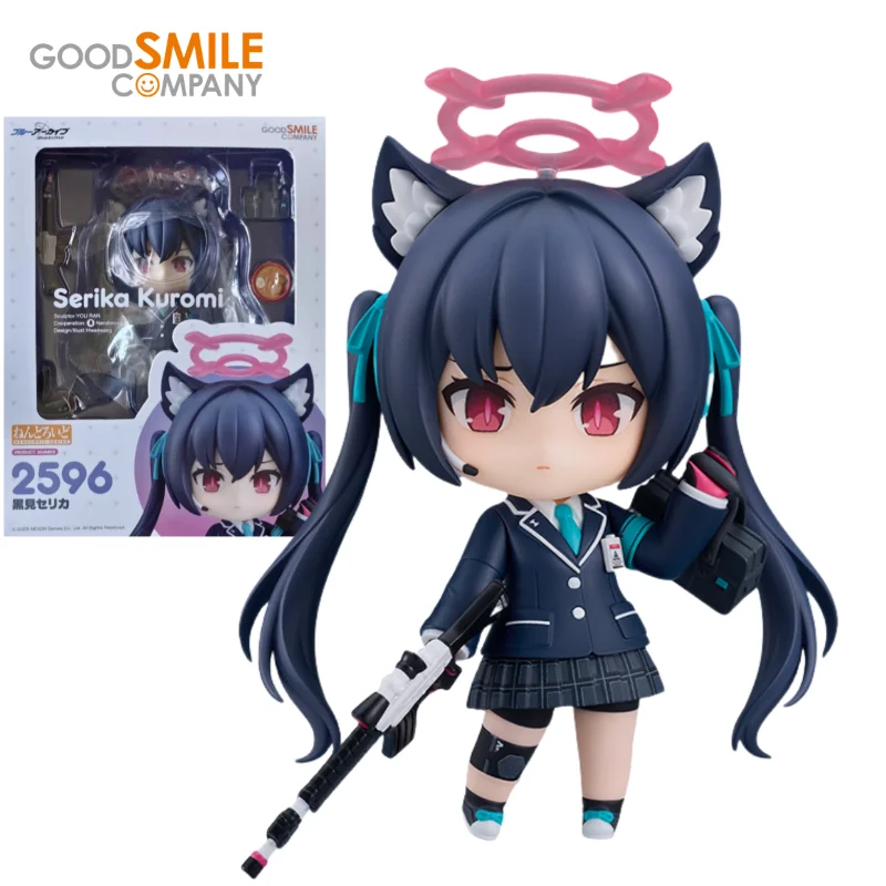 

In Stock Original GSC Nendoroid Serika Kuromi 2596 Blue Archive Anime Figure Action Figure Birthday Present Toy Gifts Model Doll