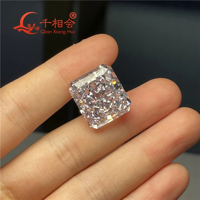 

white color rectangle shape brilliant crushed ice cut cubic zirconia loose stone cz stone