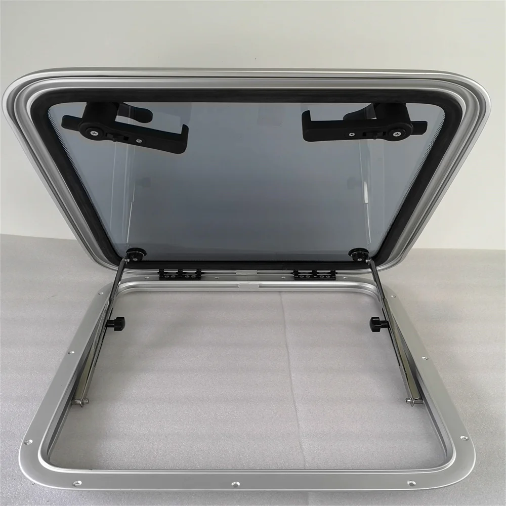 Aluminum Boat Square Hatch Porthole Window Tempered Glass 8 Sizes Marine Yacht