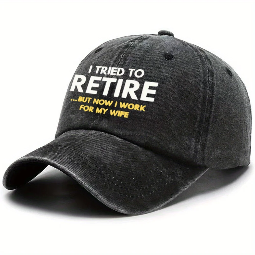 1 Retire Cap, Fashionable Washed-style Hat, Outdoor Baseball Cap, Available in Multiple Colors, Adjustable DAD-style Cap, Suitab