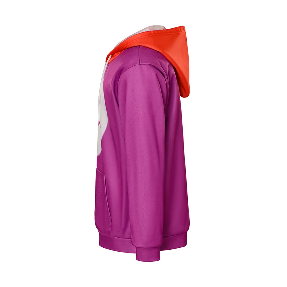 Game Rayman Cosplay Costume Men Purple Casual Hooded Sweatshirt  Halloween Party Suit