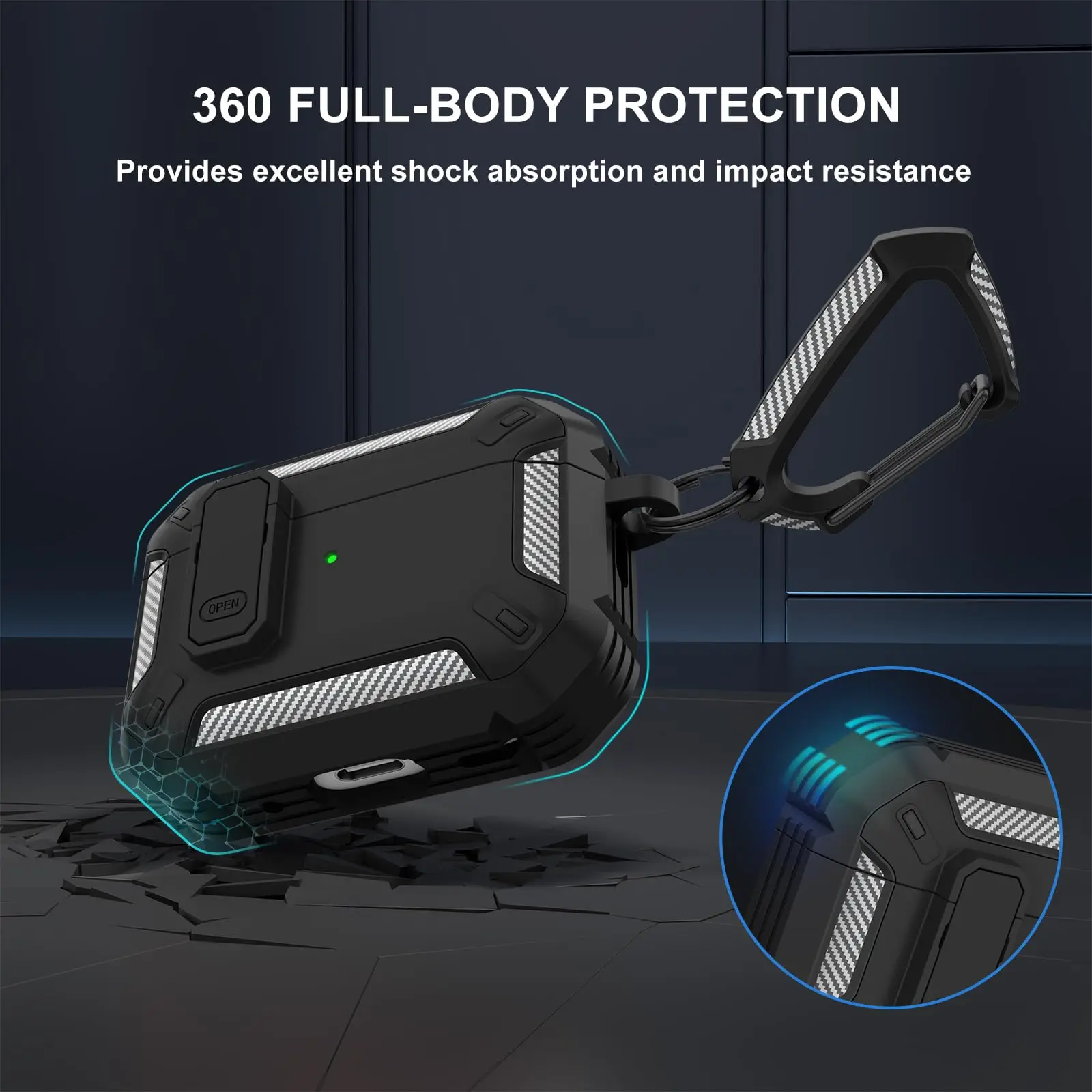 Secure Lock For AirPods Pro 3 Case Cover with Cleaning Kit & Keychain Automatic Pop-up Full Protective Case For AirPods Pro 3 image 4