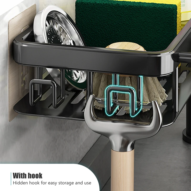 Kitchen Storage Rack Towel Sponge Drain Racks Rag Dishcloth Hanging-Type Rack Bathroom Soap Holder Sink Desktop Organizer