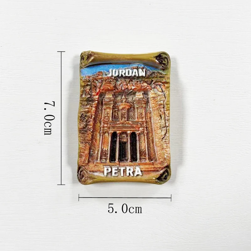 Jordan Petra tourism souvenirs, 3D magnetic refrigerator stickers, kitchen and home decorations, tourism gifts