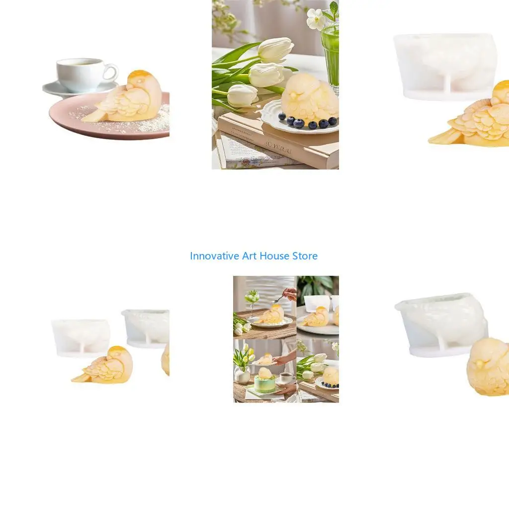 E1PC Realistic Large Parrot Mousse Cake Mold Silicone Chocolate Dessert Baking Mould Family Gathering Bakeware