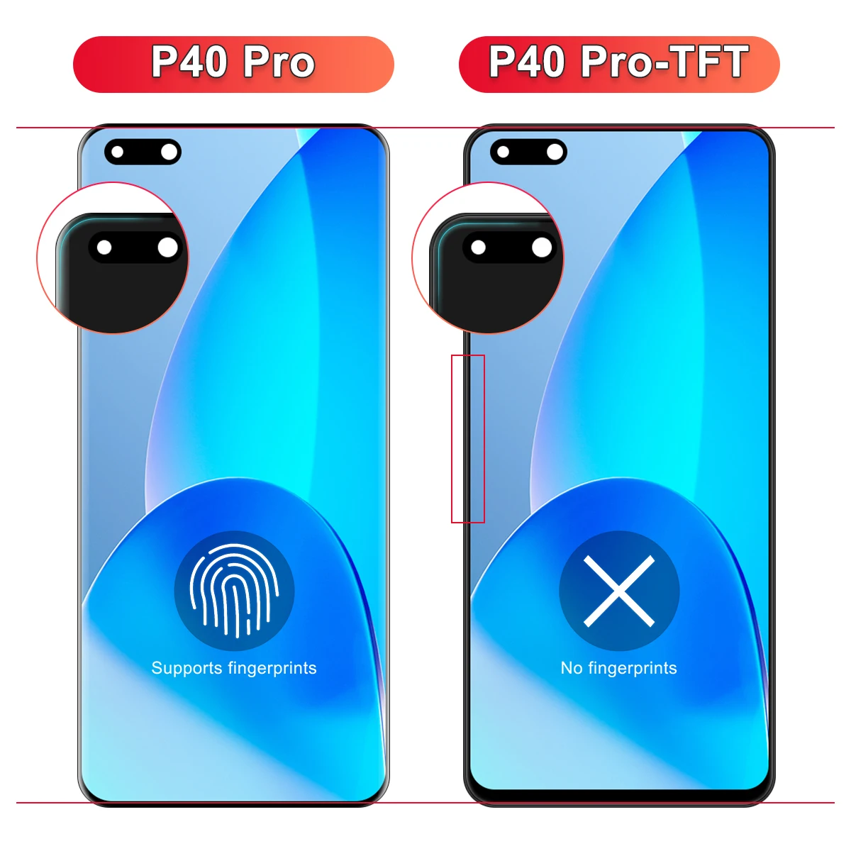 TFT For HUAWEI P40 Pro LCD Display Touch Screen Digitizer Assembly